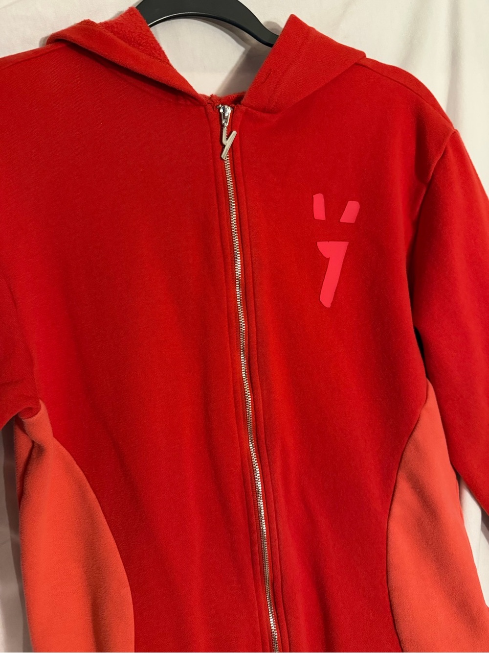 #554 YITTY Red and Orange Kids One-Piece Footie - Picture 3 of 10